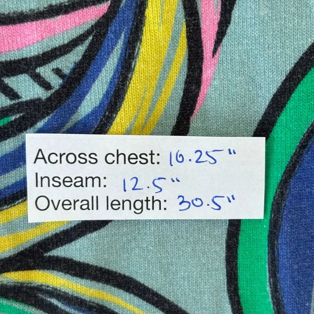 Hanna Andersson Girls 3T 90cm Rainbow Banana Print Organic Cotton Zip Pajamas